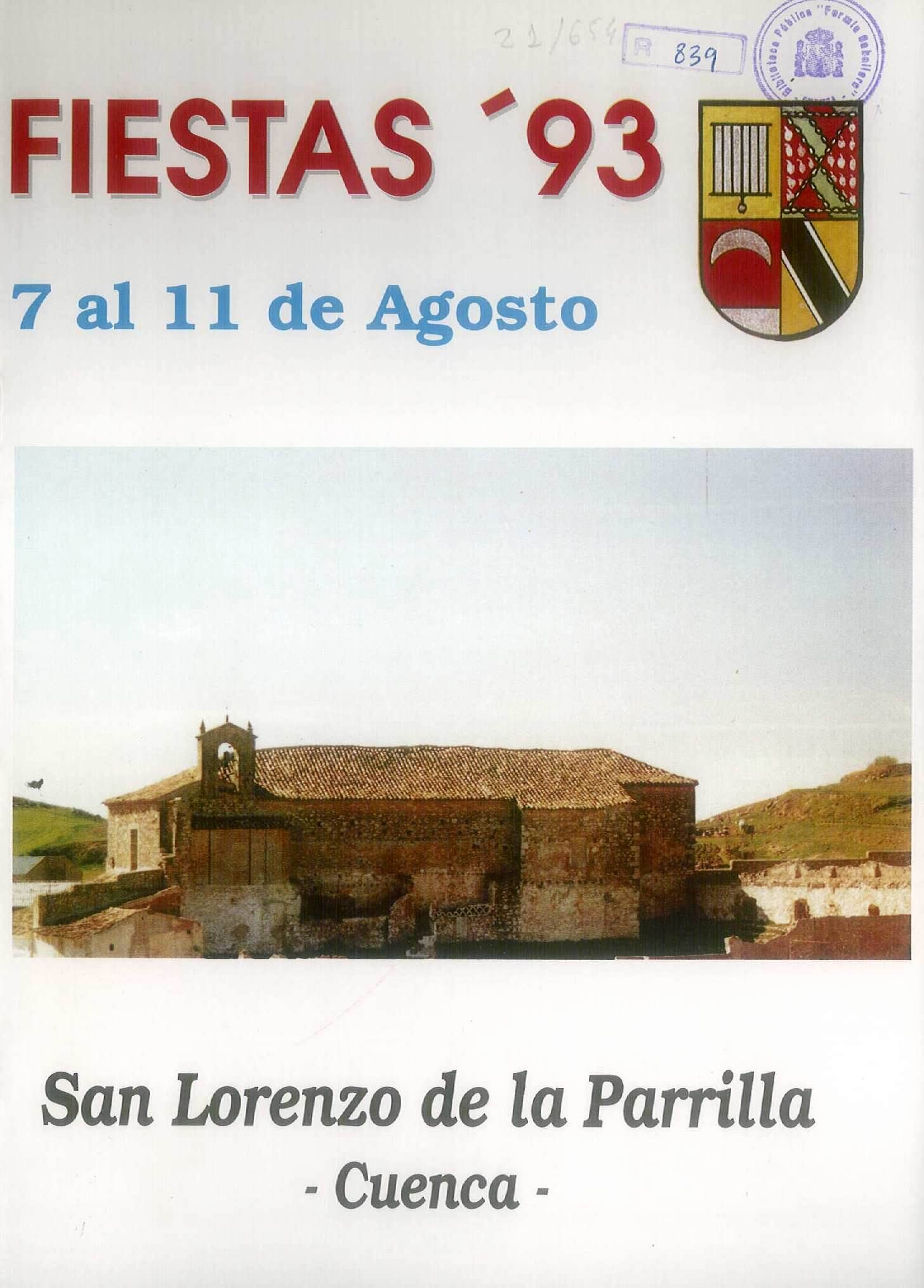 Fiestas patronales en honor de San Lorenzo 1993 San Lorenzo de la Parrilla